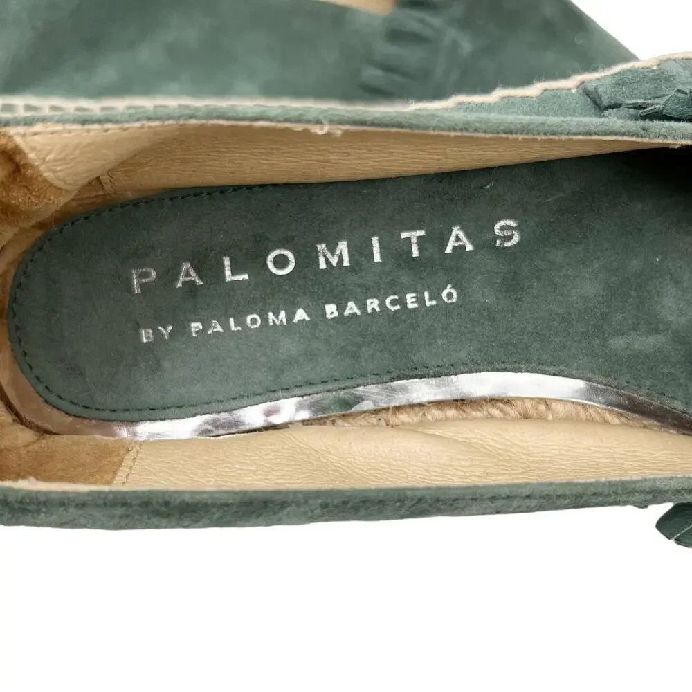 Palomitas by Paloma Barcelo Daniela Espadrilles Green Suede 36 6 Spain